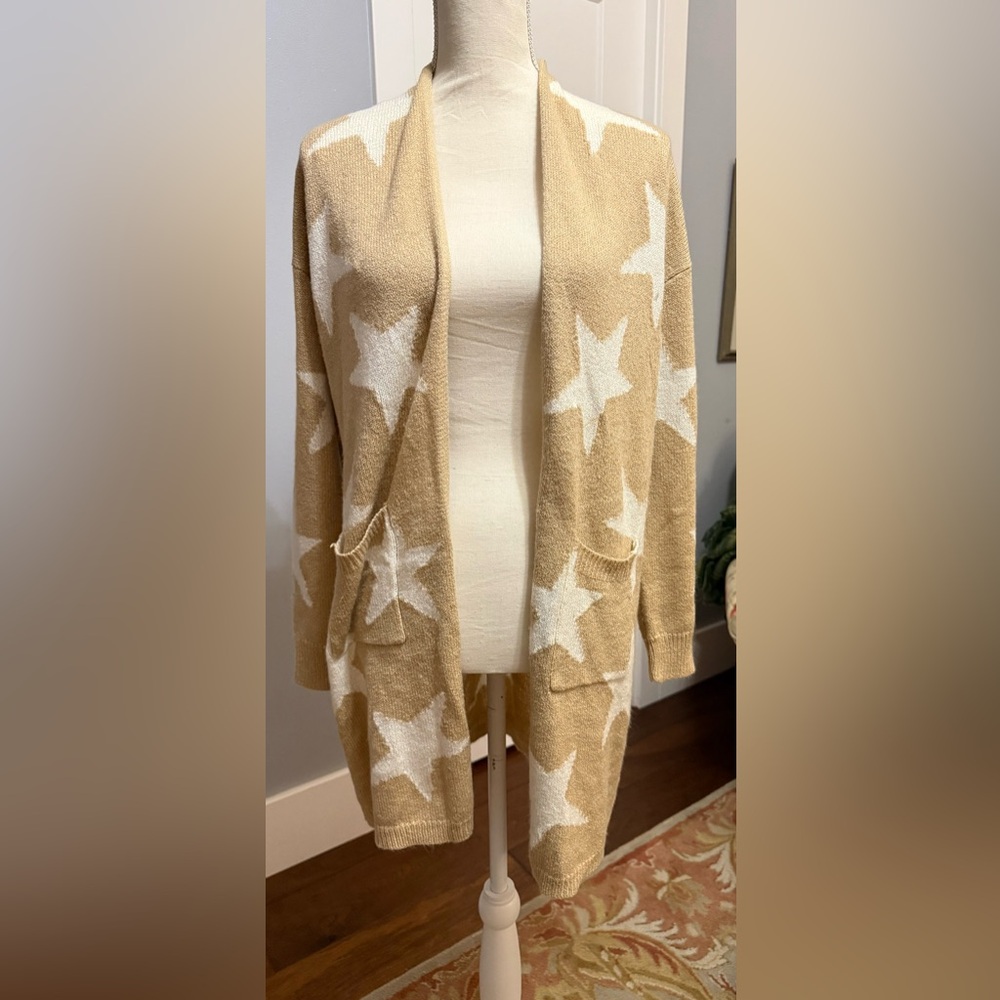 Altar'd State Cream Star Patterned Cardigan